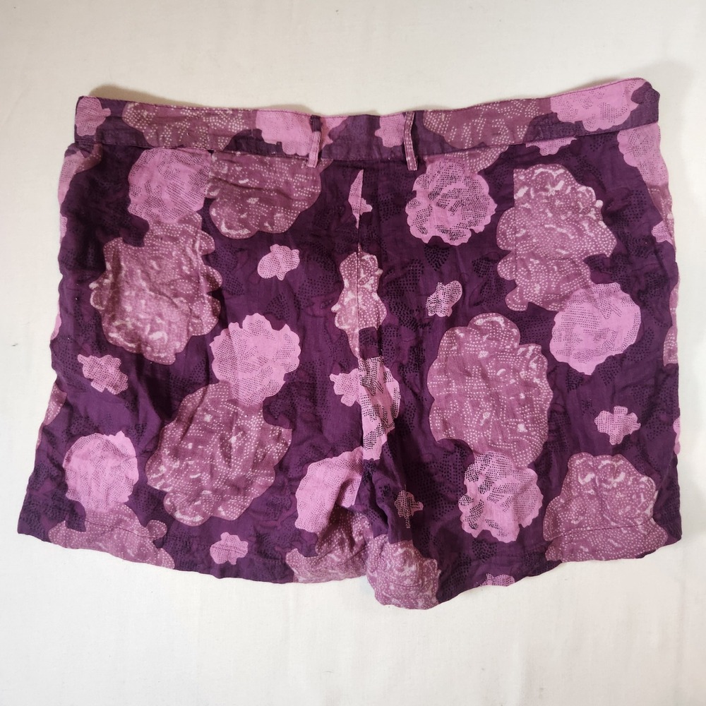 Y2k Lara Ethnics Purple Pink Floral Batik Shorts Boho Festival Summer Womens M/L
